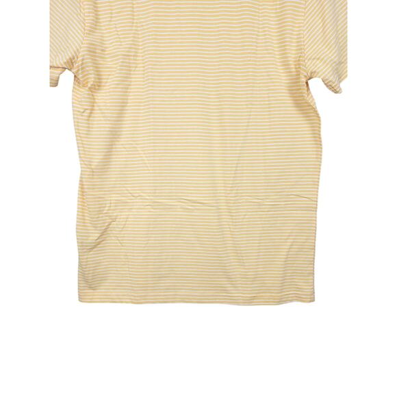 Zipcode Men’s T-Shirt Large Yellow White Striped Short Sleeve Casual Top - Picture 10 of 10